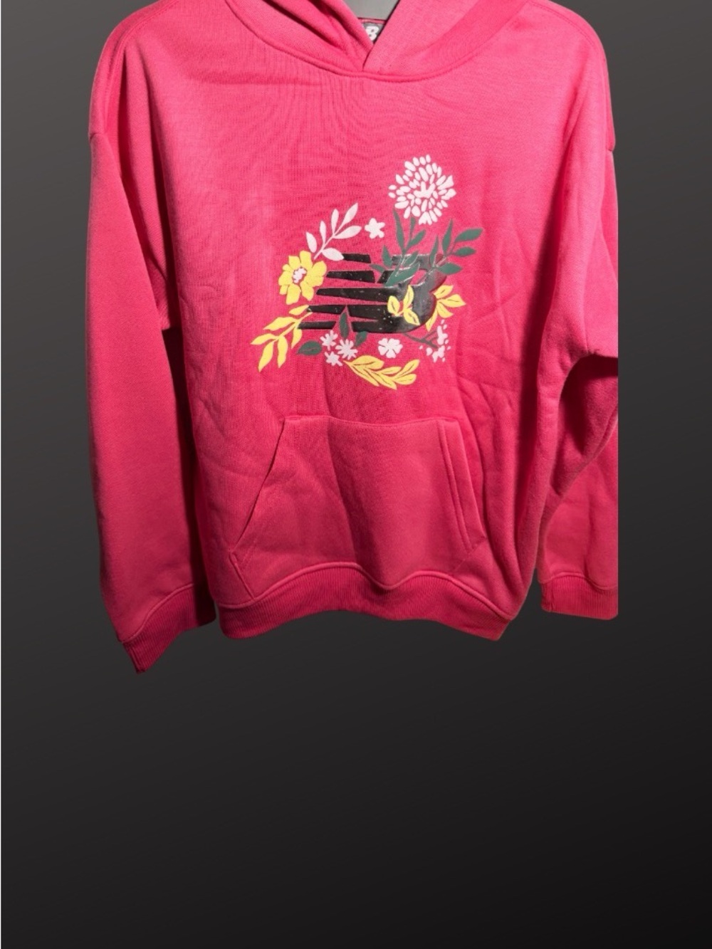 New Balance Pink Floral Graphic Hoodie Sweatshirt
